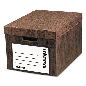 Universal® Heavy-duty Easy Assembly Storage Box, Letter-legal Files, Woodgrain, 12-carton freeshipping - TVN Wholesale